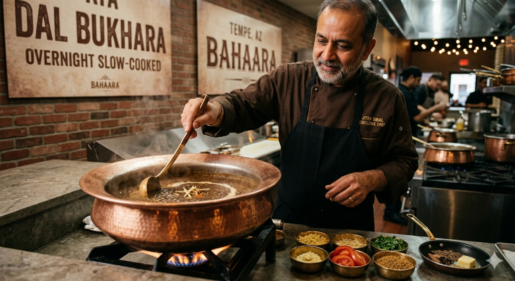 Best Punjabi restaurants in Phoenix - Chef slow-cooking process at Bahaara.